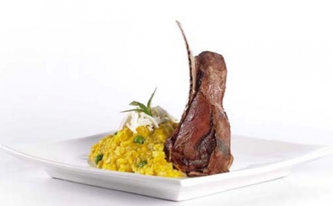 Risotto de trigo y cordero